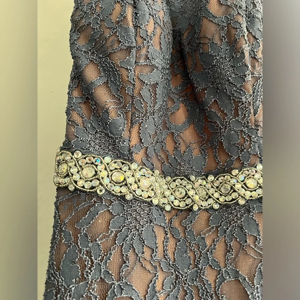 Women’s Lace open back Prom Dress City Studio Size 7 Blue - Picture 3 of 8